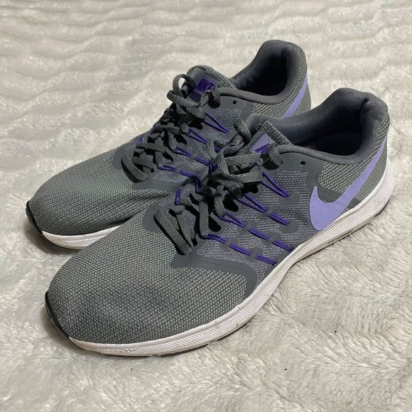 Nike Run Swift Women's Gray/Purple Mesh Lace-Up Sneaker Running Shoes Size US 11 - Picture 1 of 7